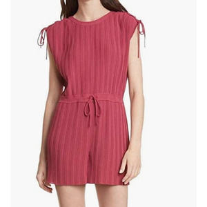 Club Monaco Womens Viga Rose Burgundy Romper 14 NEW